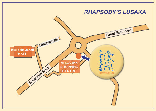 Map Rhapsody's - Lusaka in